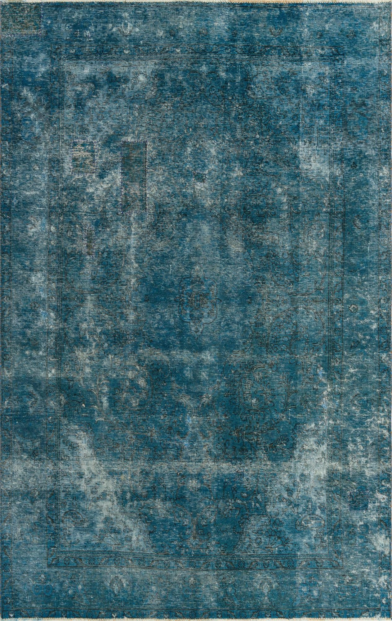  6' 4 x 9' 10  Hand Knotted Ultra Vintage Persian Wool Rug