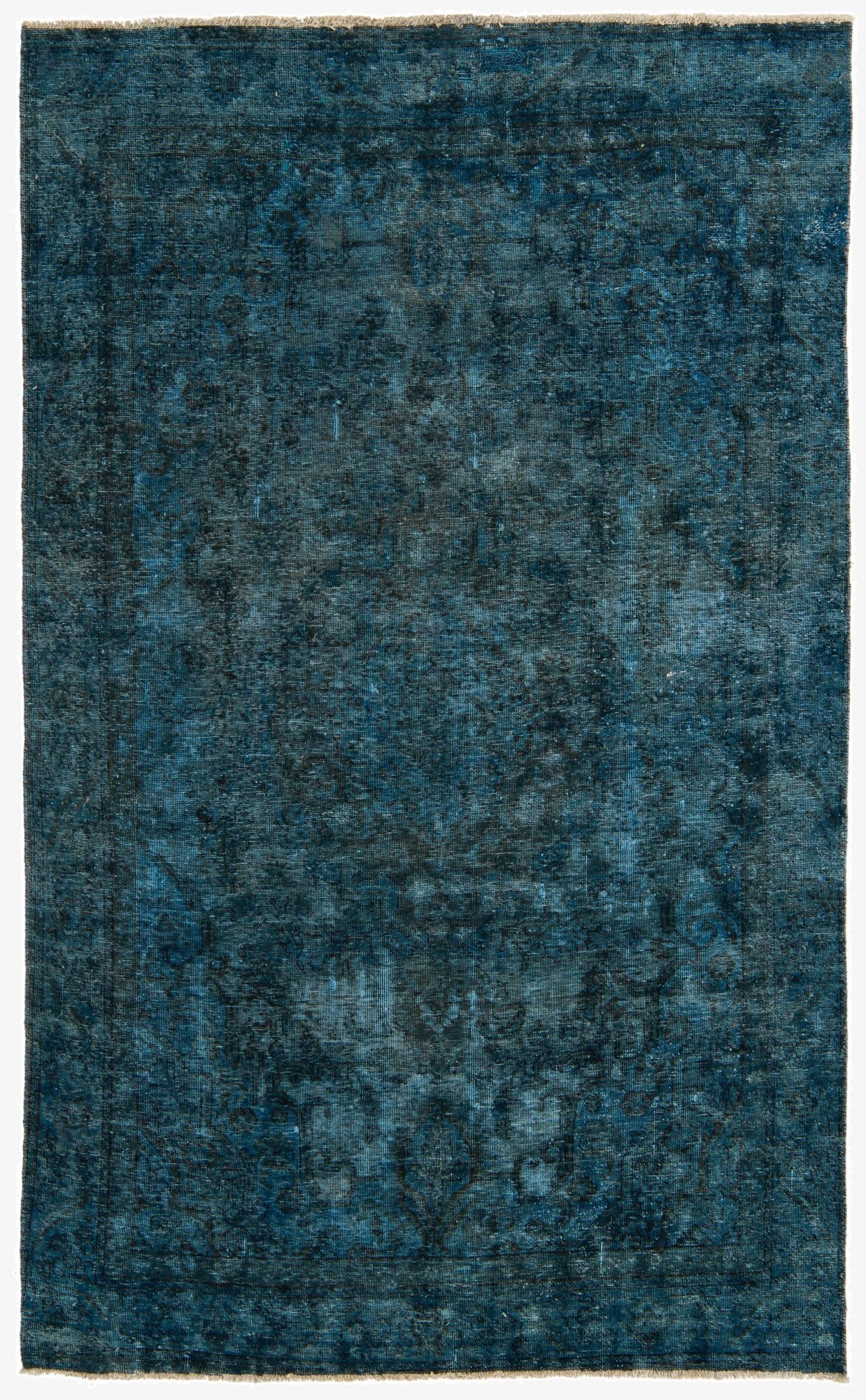  5' 8 x 9' 4  Hand Knotted Ultra Vintage Persian Wool Rug