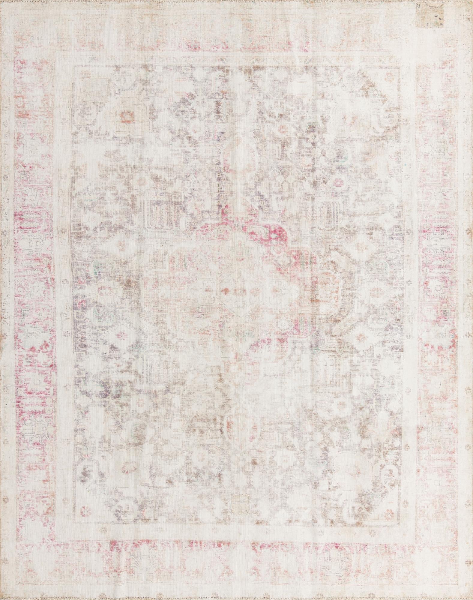  9' 9 x 12' 7  Hand Knotted Ultra Vintage Persian Wool Rug