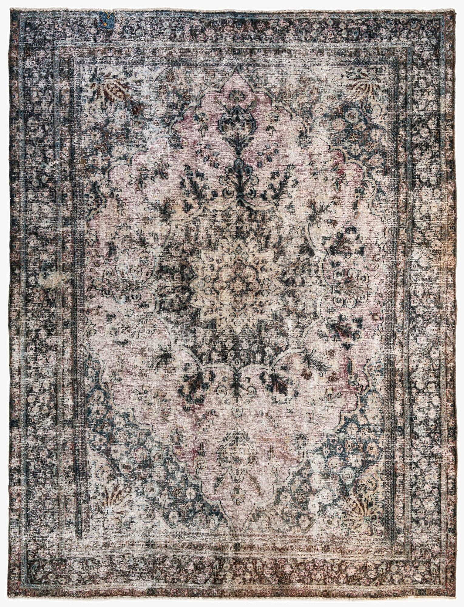  10' 1 x 13' 4  Hand Knotted Ultra Vintage Persian Wool Rug