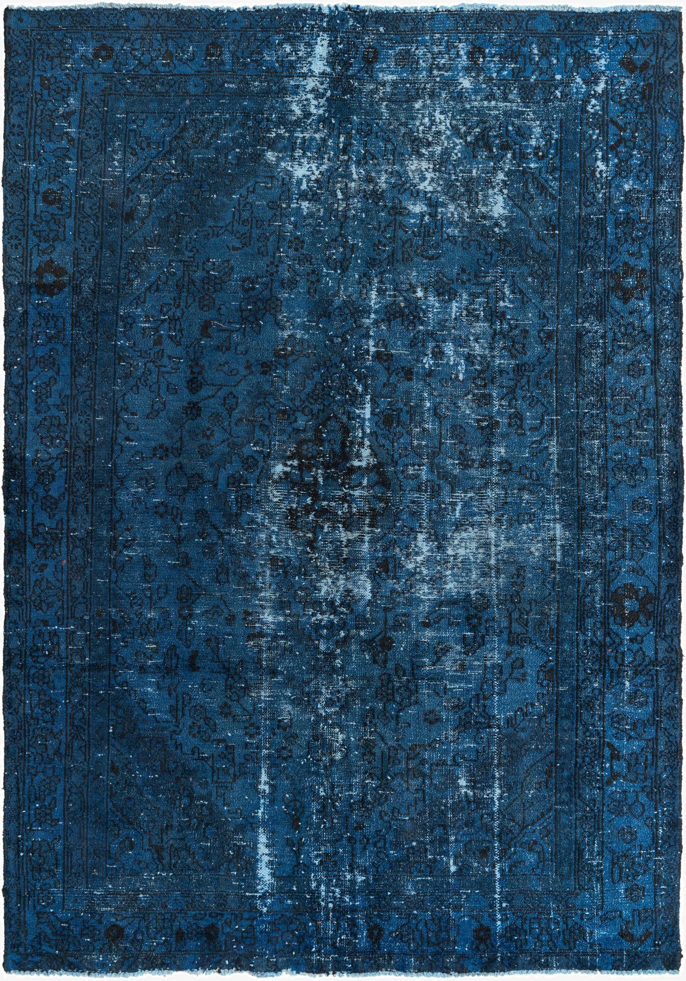  6' 5 x 9' 2  Hand Knotted Ultra Vintage Persian Wool Rug