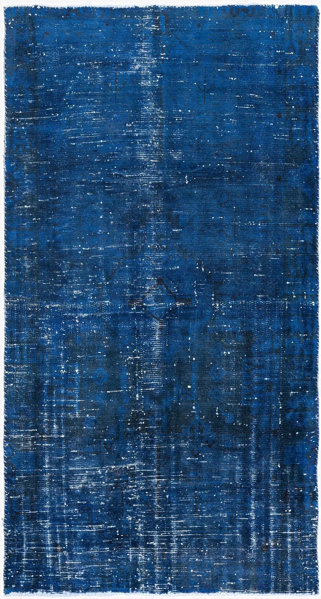  3' 10 x 7' 1  Hand Knotted Ultra Vintage Persian Wool Rug