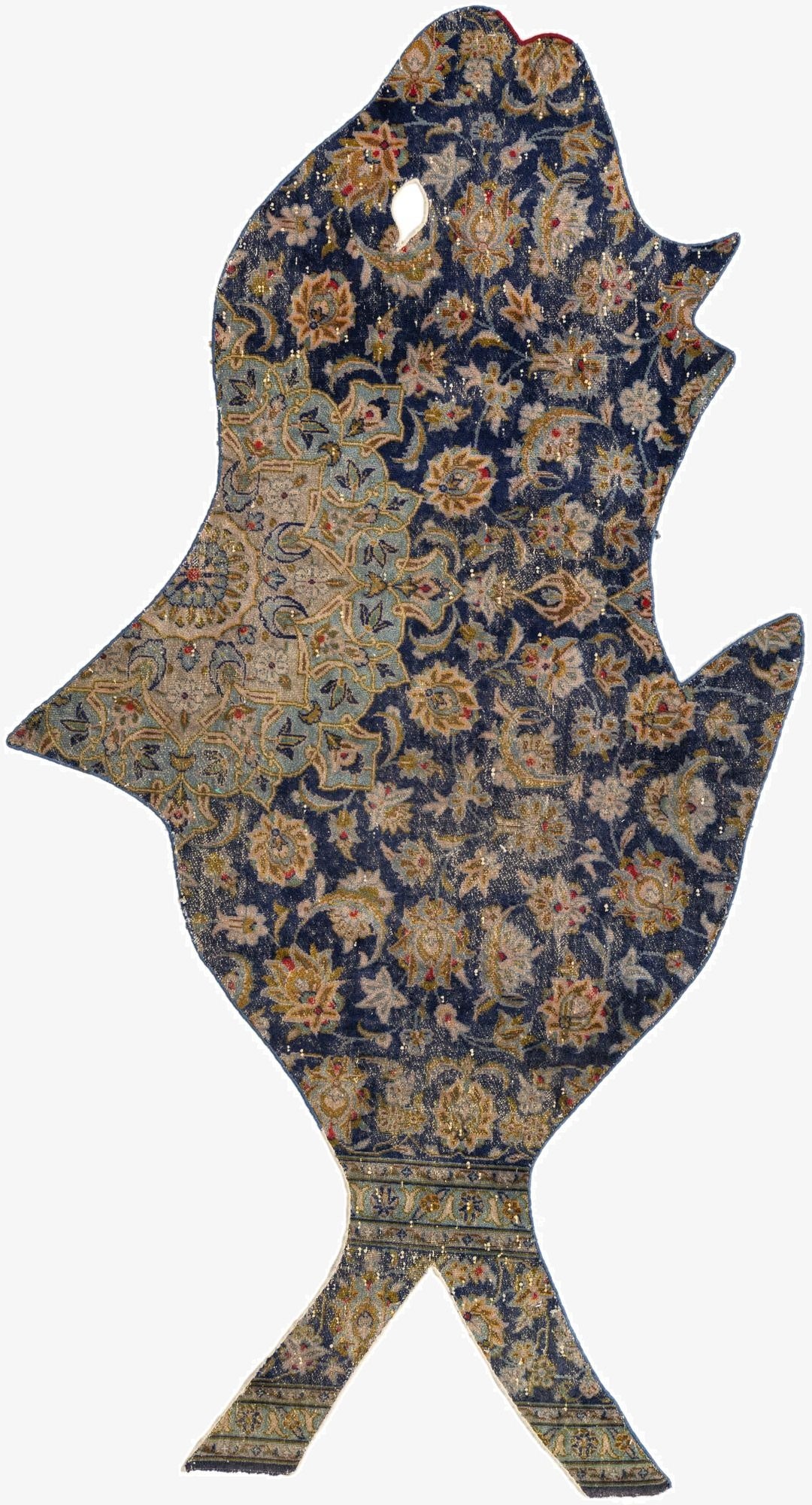  4' 2 x 6' 9  Hand Knotted Ultra Vintage Persian Wool Rug