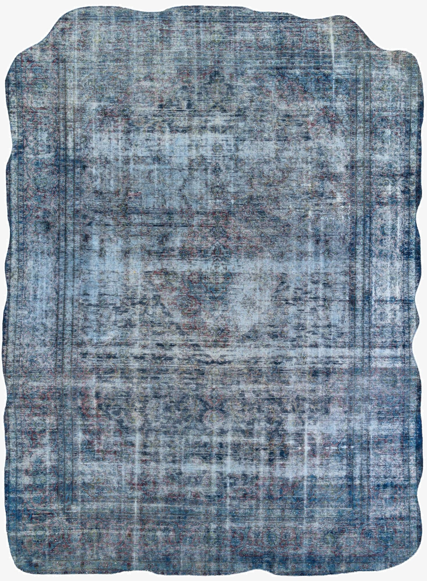  9' 4 x 12' 10  Hand Knotted Ultra Vintage Persian Wool Rug