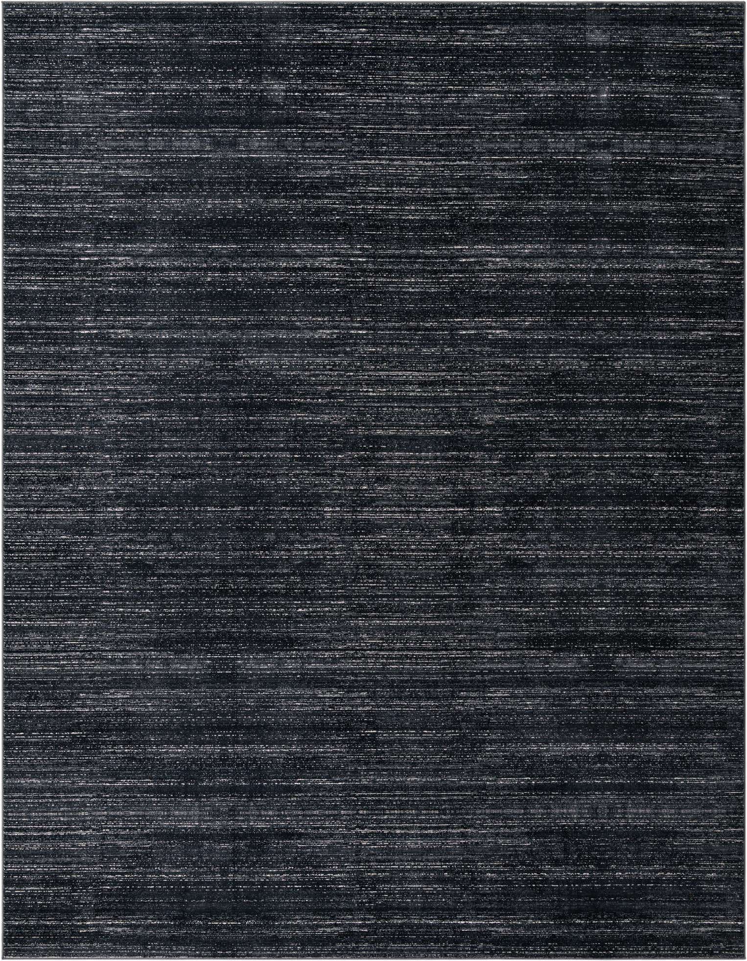 A 10x13 rectangular navy blue area rug with a subtle textured, linear pattern, suitable for a modern living room or office.
