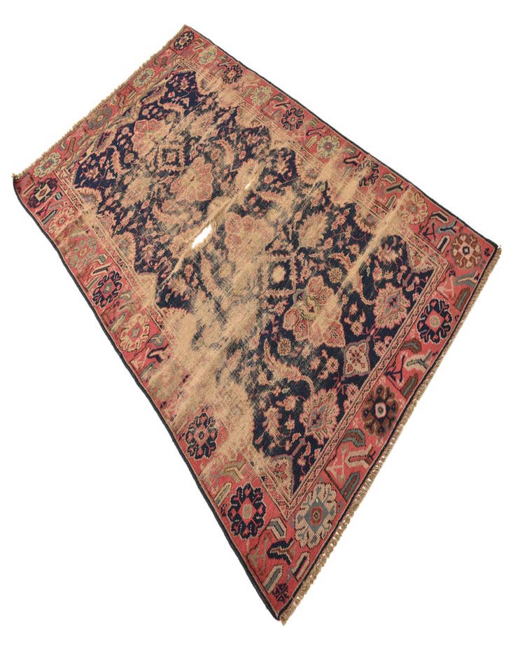 Detail image of  4' 1 x 6' 10  Hand Knotted Varamin Persian Wool Rug