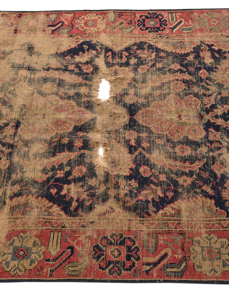 Detail image of  4' 1 x 6' 10  Hand Knotted Varamin Persian Wool Rug