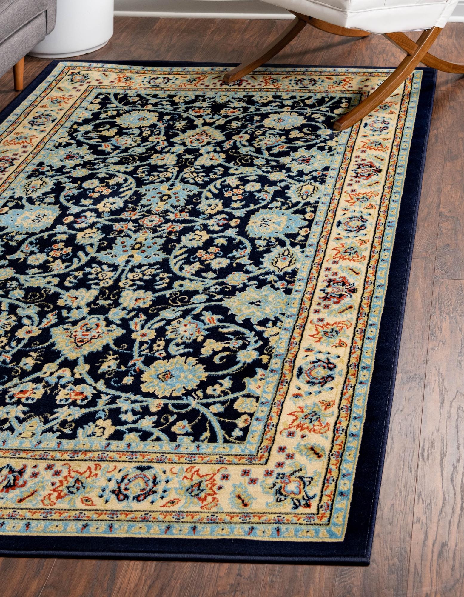 Navy Blue 6' x 9' Yasmin Rug | Rugs.com