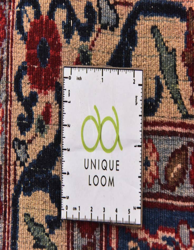 Detail image of 10' x 12' 7 Hand Knotted Yazd Persian Wool Rug