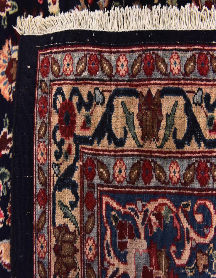 Detail image of 10' x 12' 7 Hand Knotted Yazd Persian Wool Rug