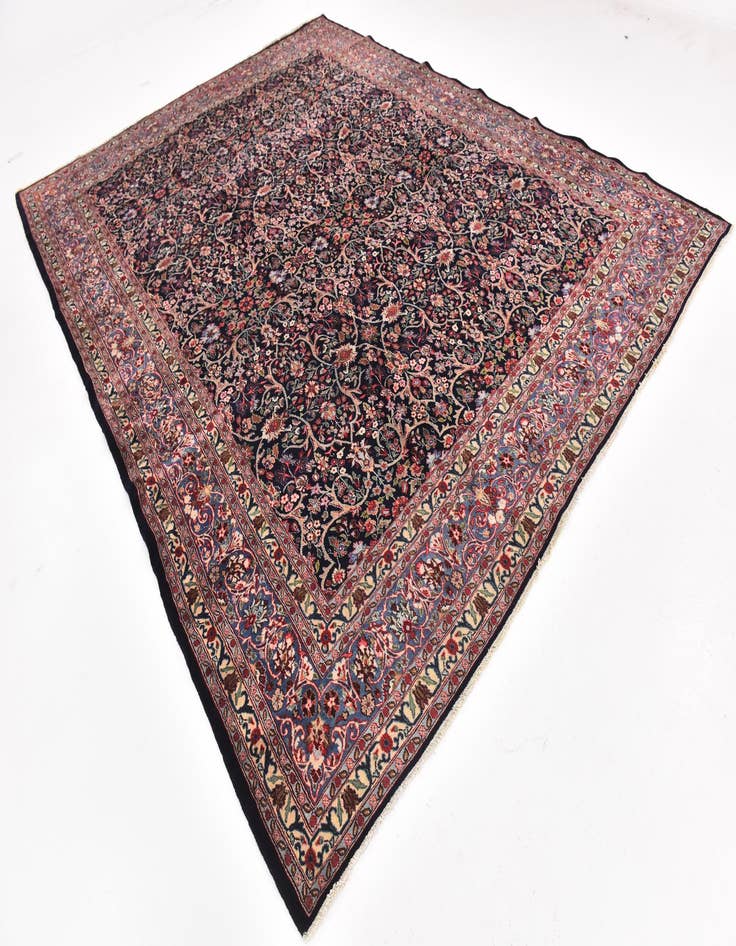 Detail image of 10' x 12' 7 Hand Knotted Yazd Persian Wool Rug