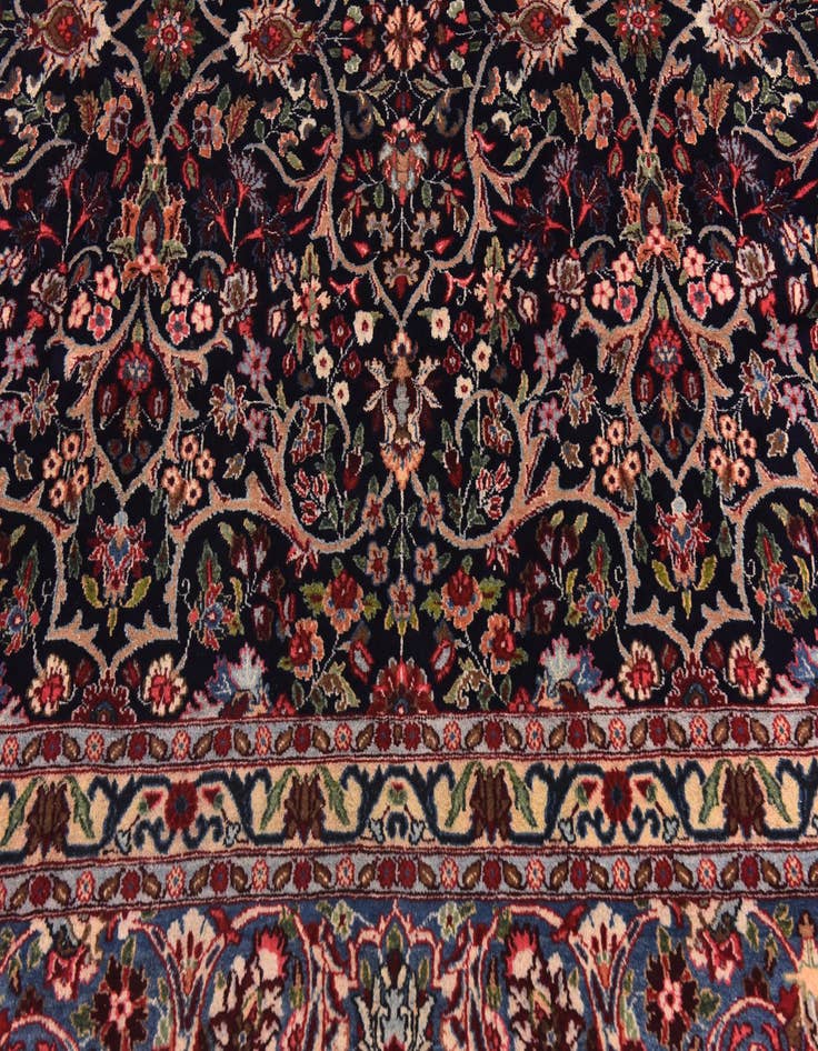 Detail image of 10' x 12' 7 Hand Knotted Yazd Persian Wool Rug