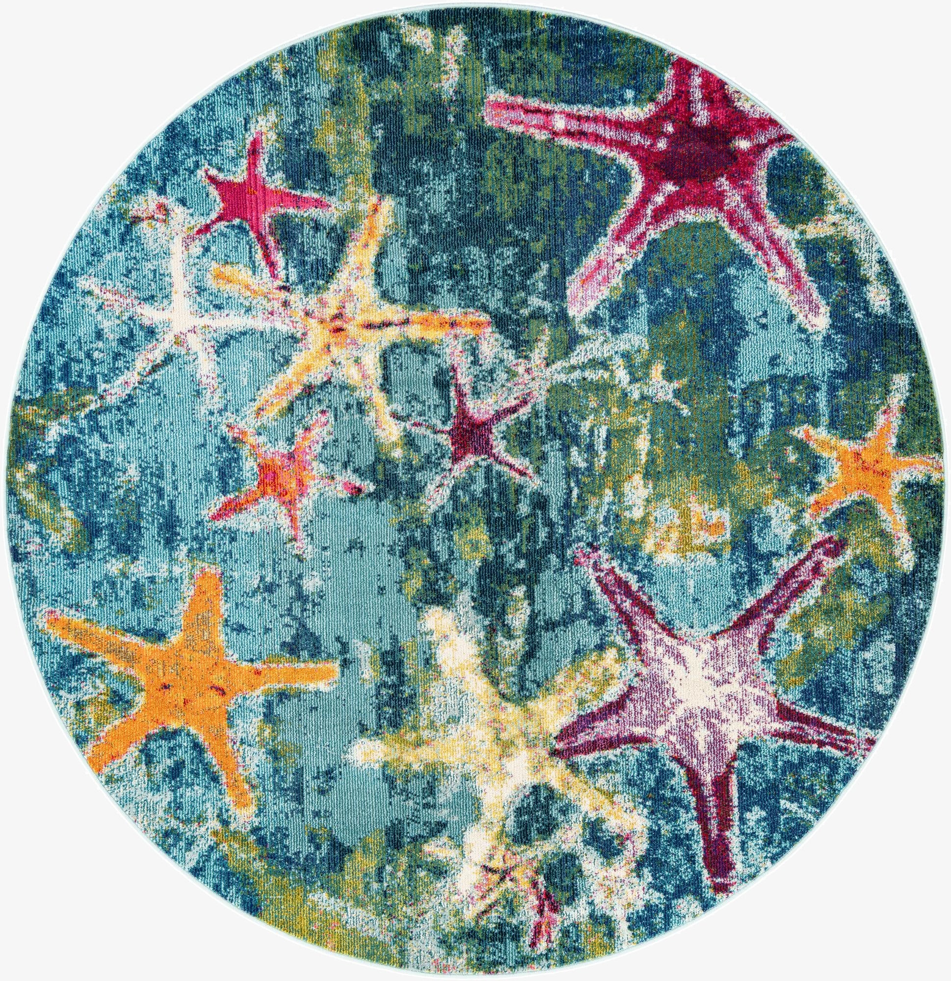  7' 1 x 7' 1  Washable Amalfi Round Rug