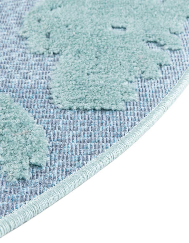 Detail image of  5' 3 x 5' 3  Washable Aruba Indoor / Outdoor Round Rug