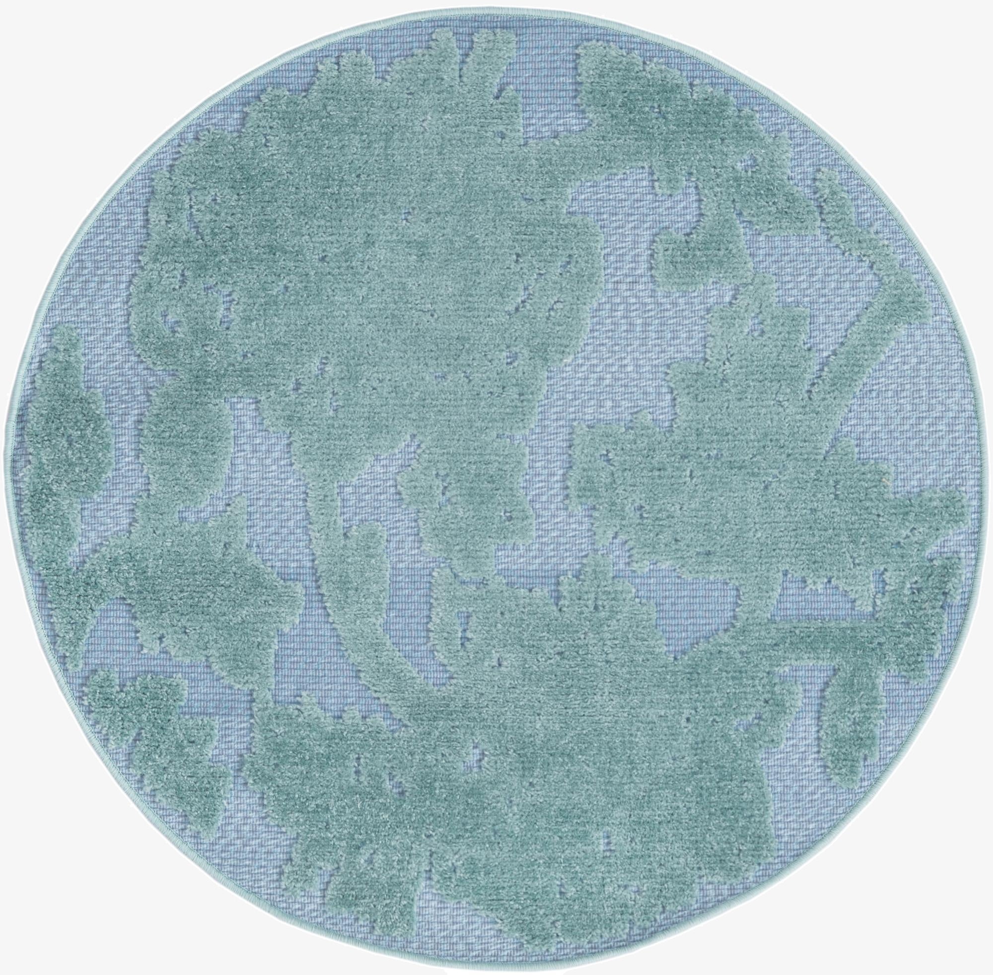  3' 3 x 3' 3  Washable Aruba Indoor / Outdoor Round Rug