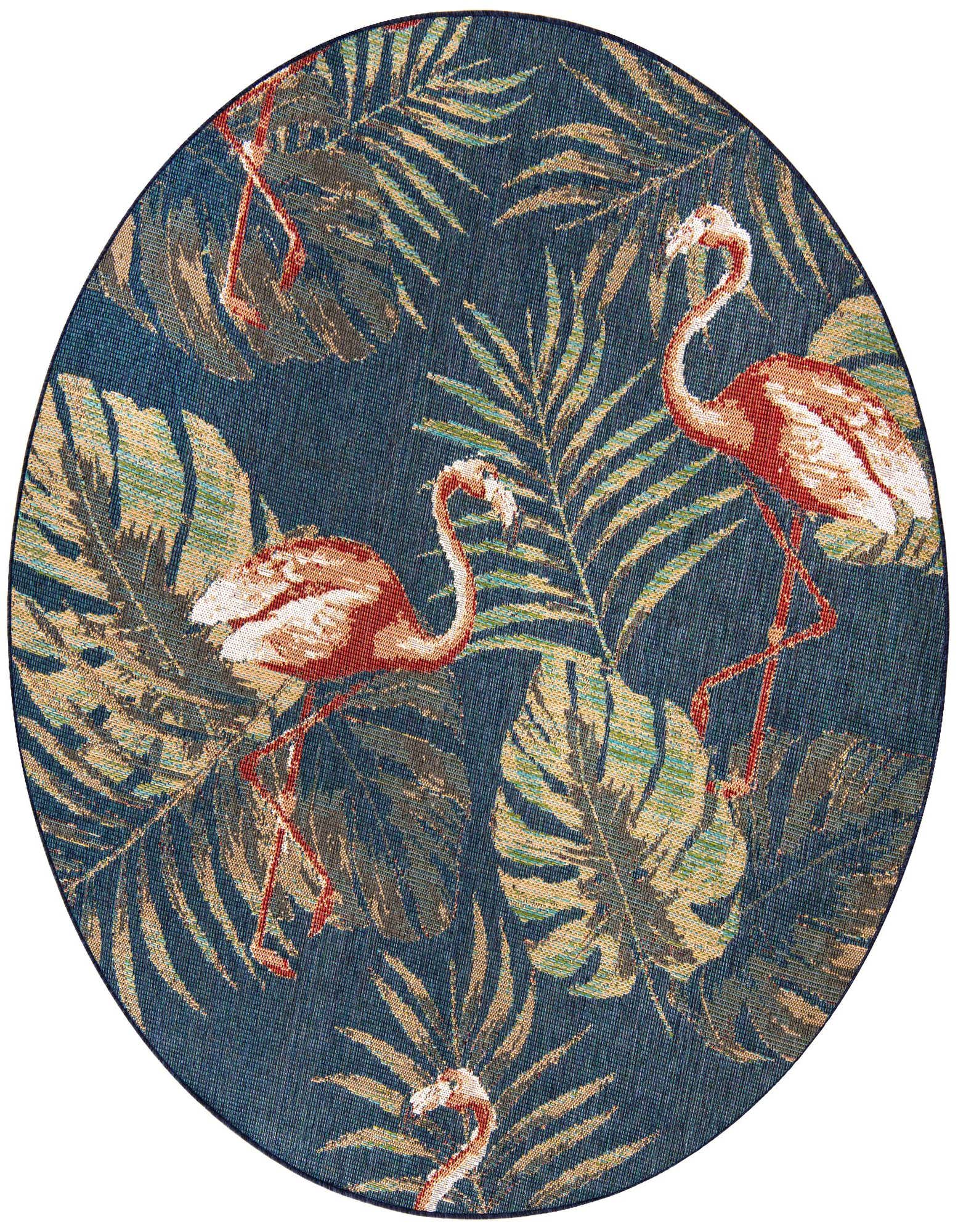 Primary image  7' 10 x 7' 10  Washable Baja Indoor / Outdoor Round Rug