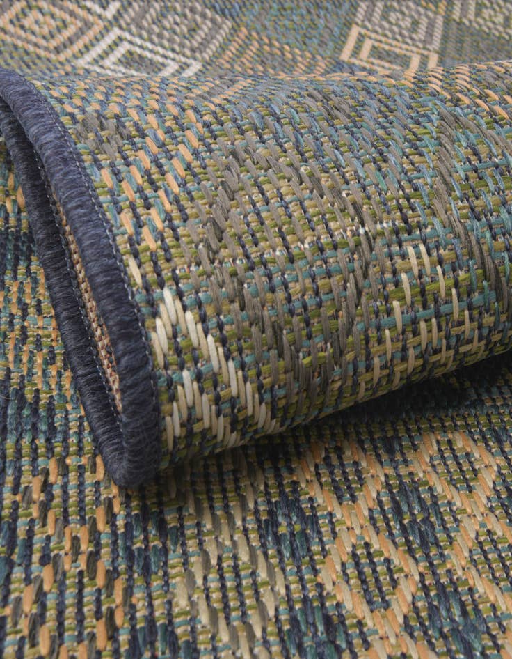 Detail image of  5' 3 x 5' 3  Washable Baja Indoor / Outdoor Round Rug