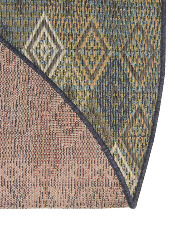 Detail image of  5' 3 x 5' 3  Washable Baja Indoor / Outdoor Round Rug