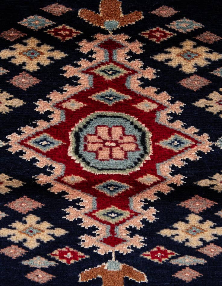 Detail image of  2' 2 x 2' 3  Hand Knotted Bokhara Oriental Round Rug
