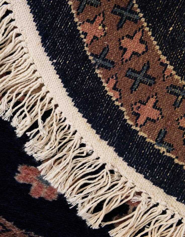 Detail image of  2' x 2'  Hand Knotted Bokhara Oriental Wool Round Rug