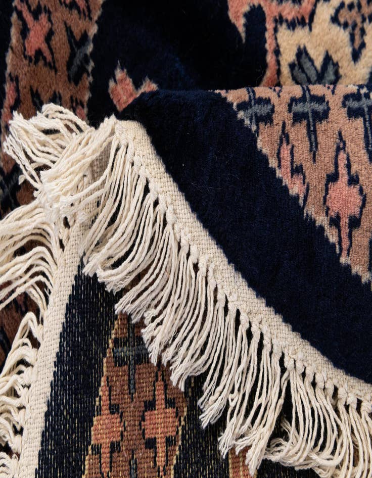 Detail image of  2' x 2'  Hand Knotted Bokhara Oriental Wool Round Rug