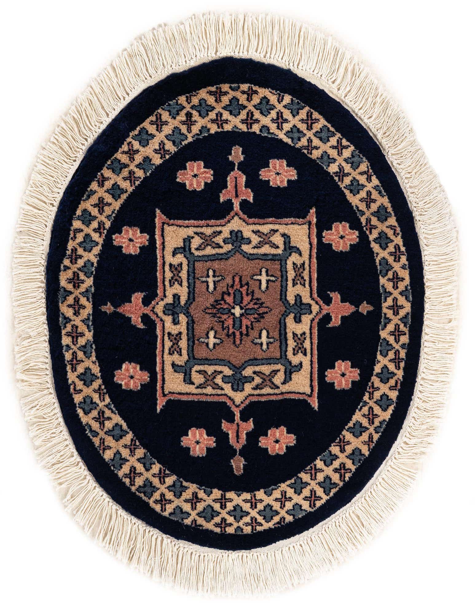 Primary image  2' 1 x 2' 1  Hand Knotted Bokhara Oriental Wool Round Rug