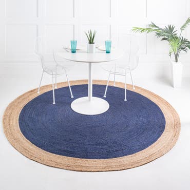  3' 3 x 3' 3  Hand Braided Jute Round Rug