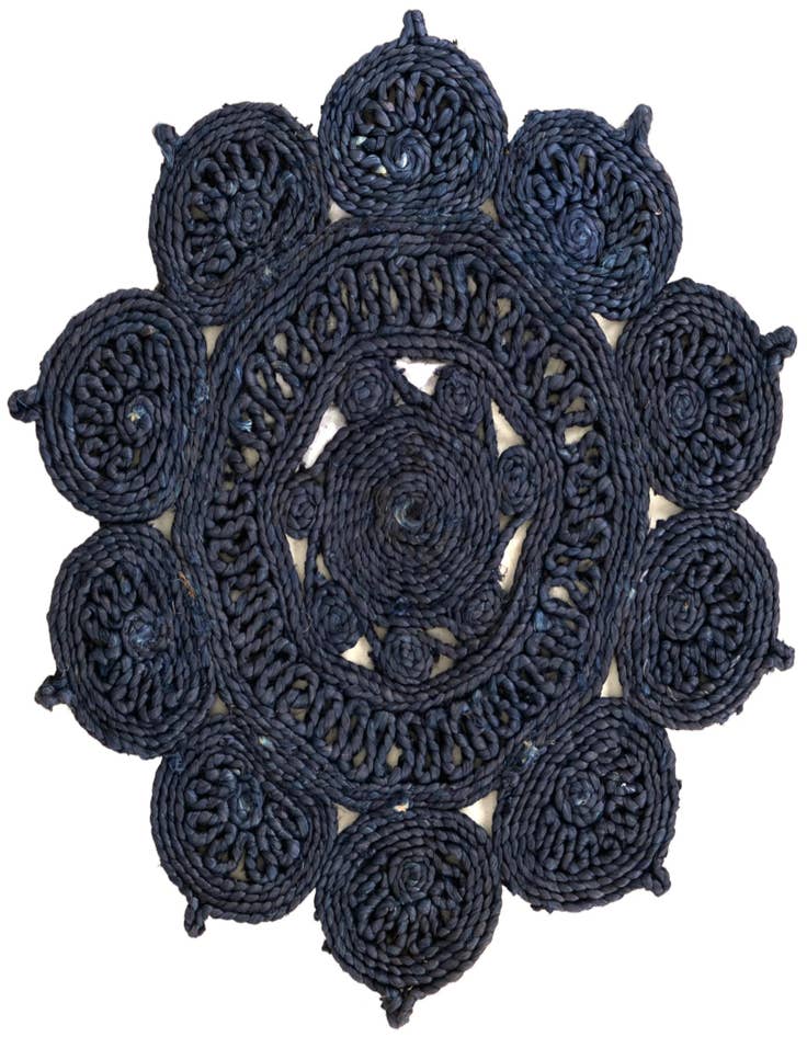 Detail image of  2' x 2'  Hand Braided Jute Round Rug