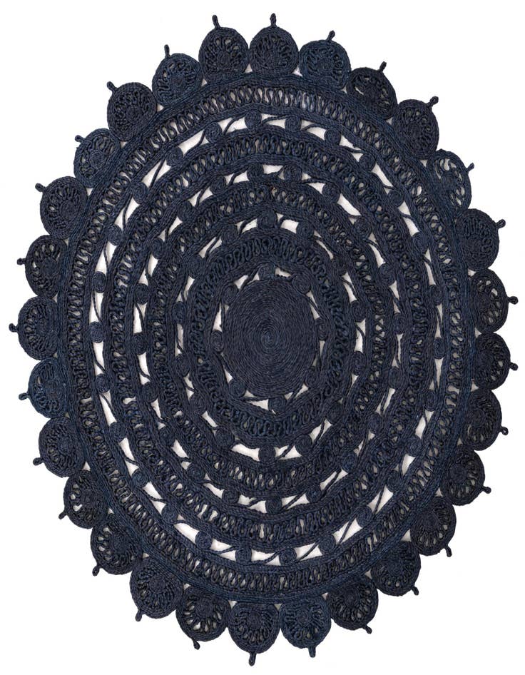 Detail image of  6' 1 x 6' 1  Hand Braided Jute Round Rug