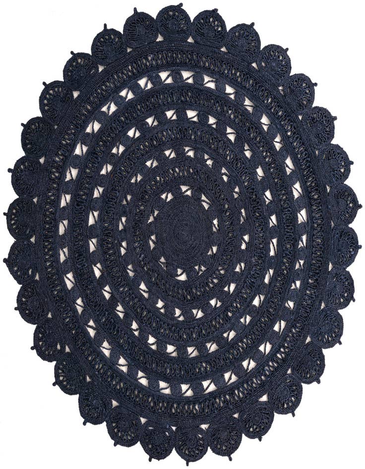 Detail image of  7' 10 x 7' 10  Hand Braided Jute Round Rug