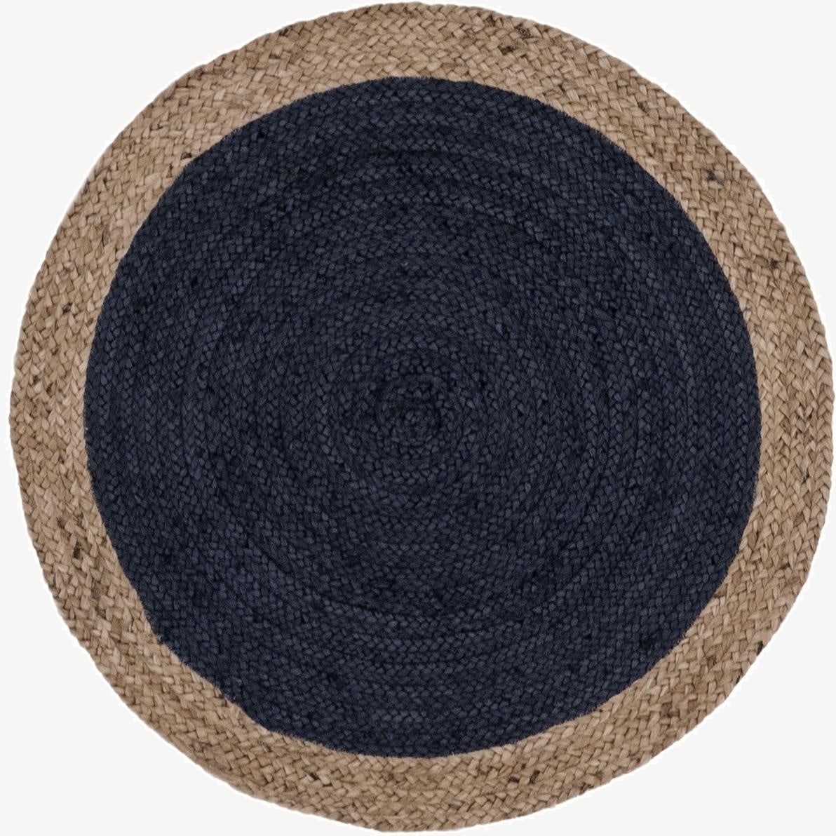  3' 3 x 3' 3  Hand Braided Jute Round Rug