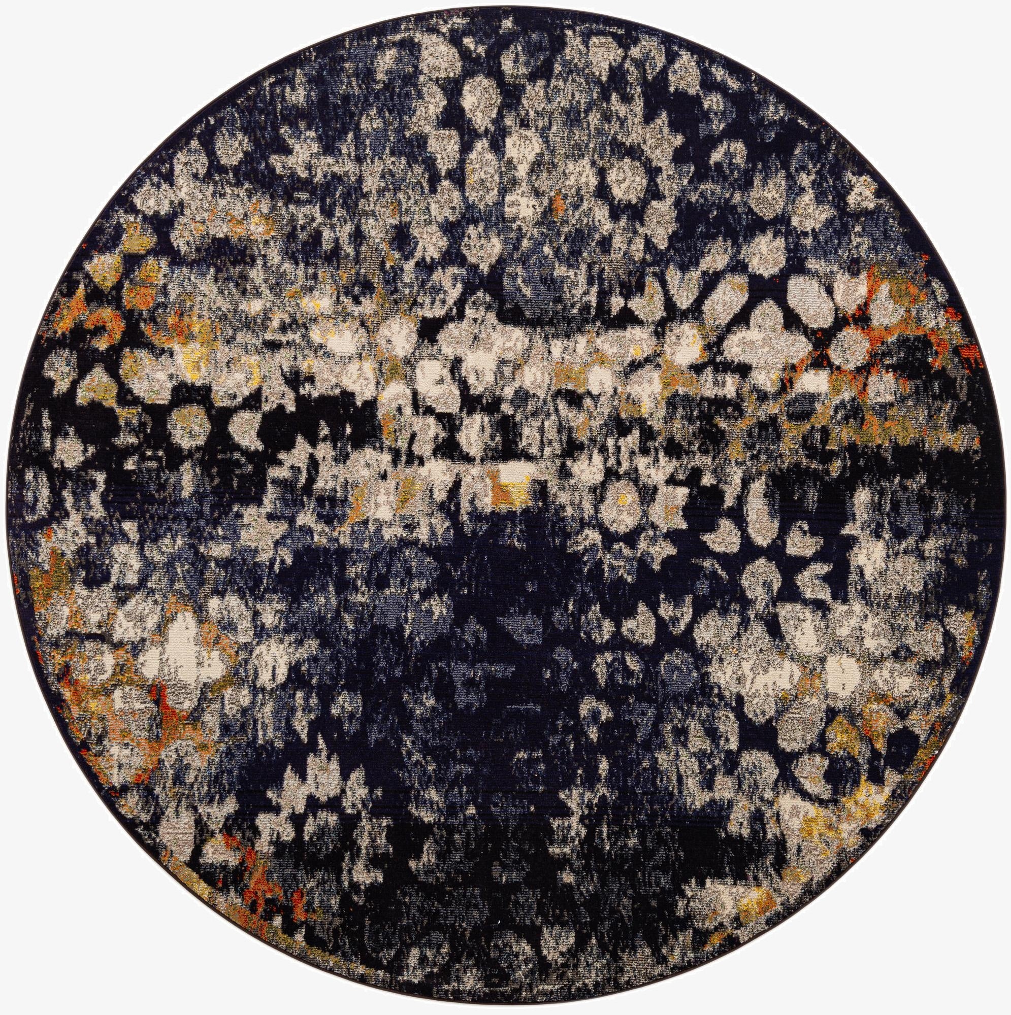  8' x 8'  Washable Carnevale Round Rug