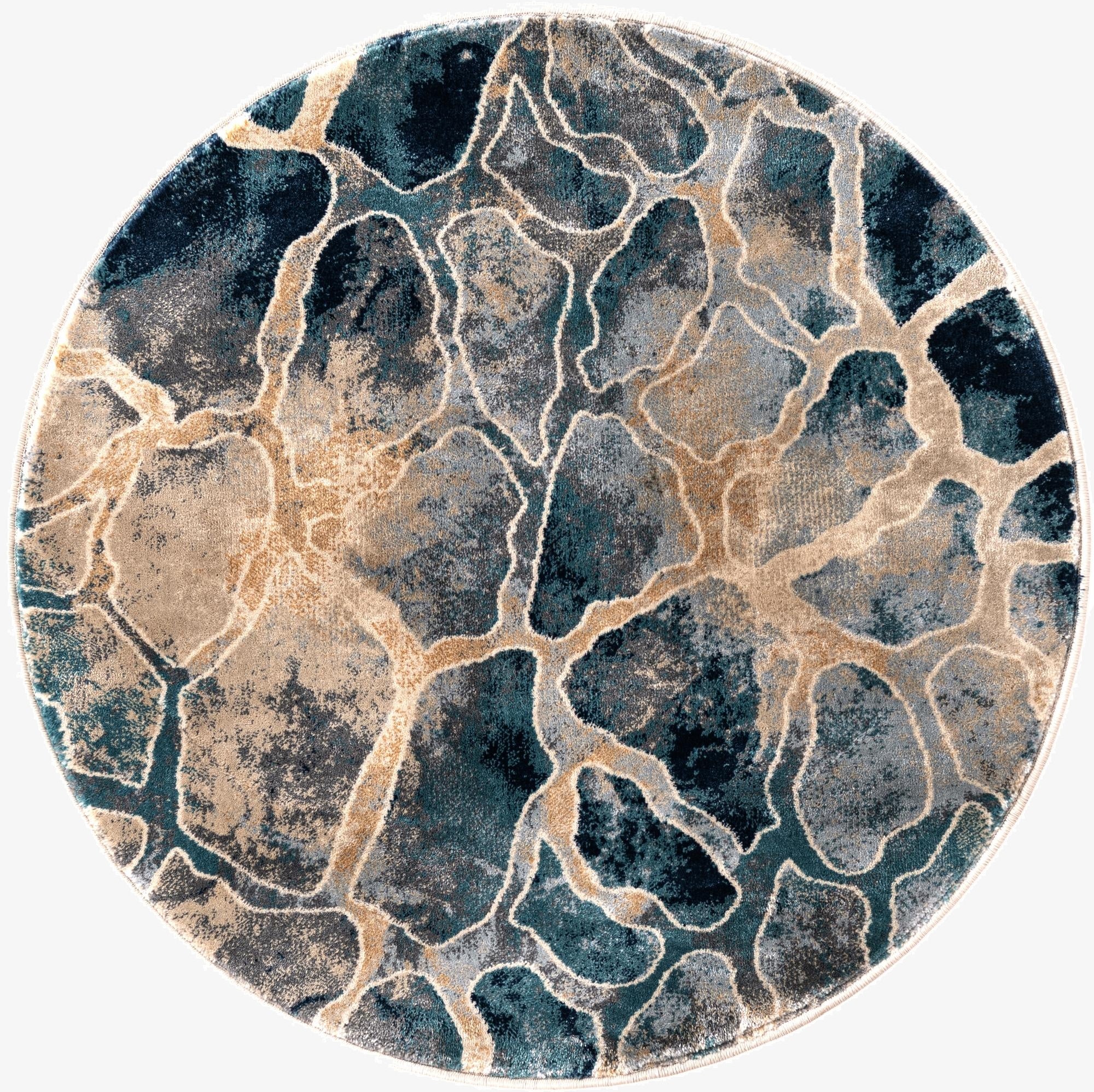  3' 3 x 3' 3 Gossamer Round Rug