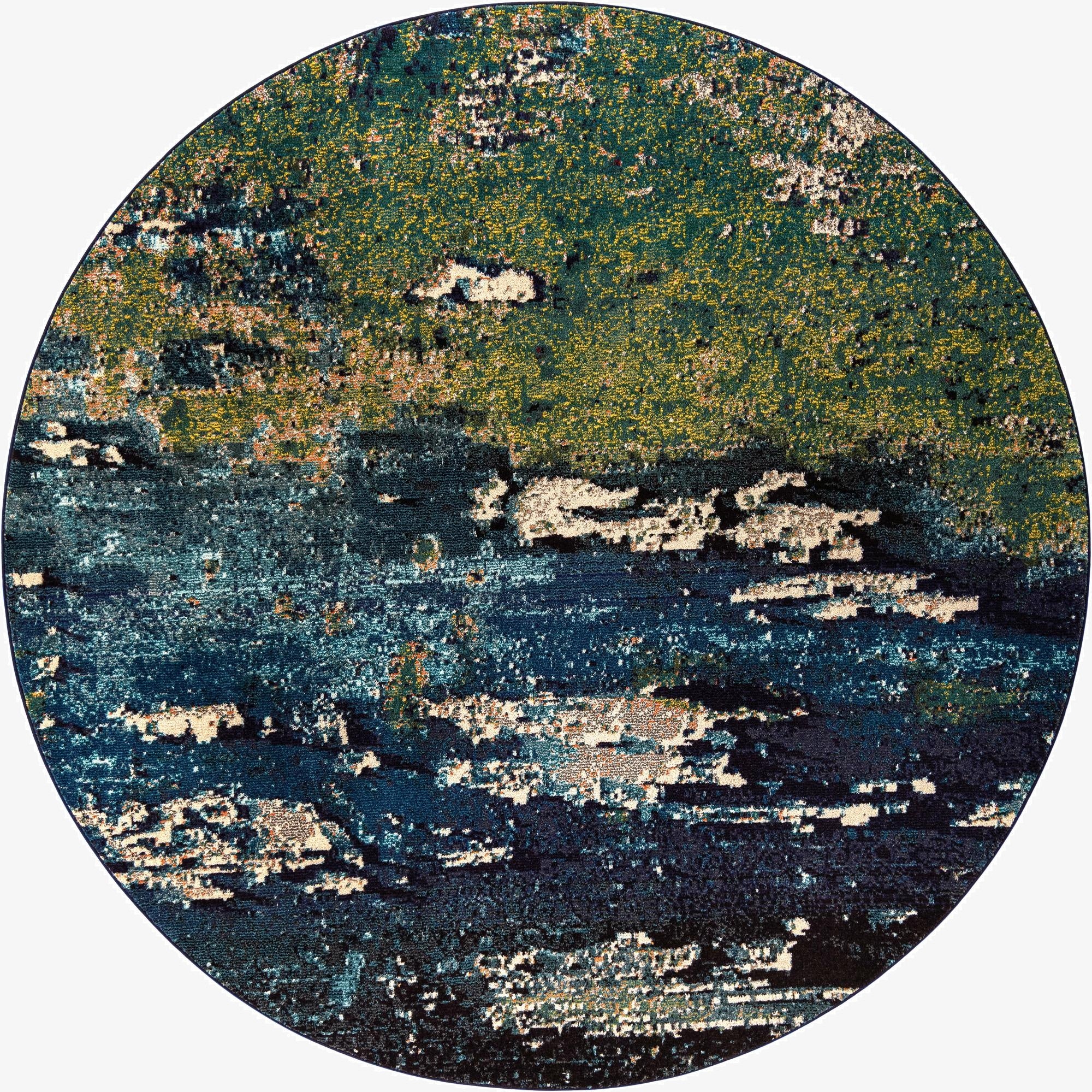  8' x 8'  Washable Hyacinth Round Rug