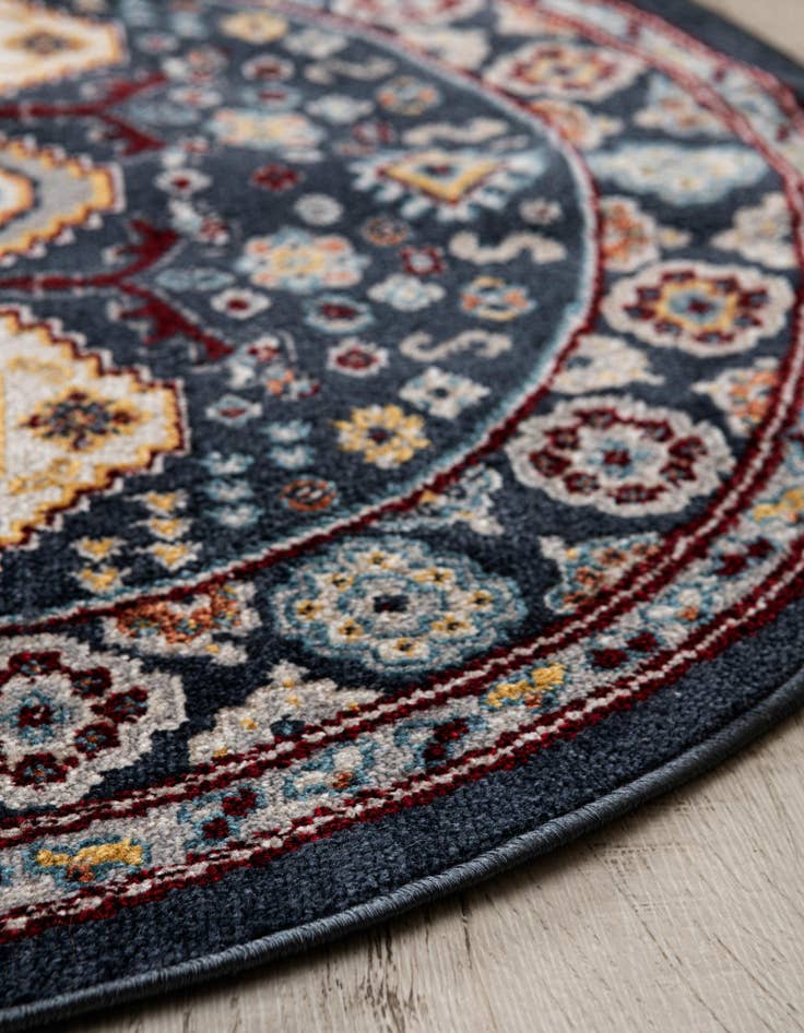 Detail image of  5' 3 x 5' 3 Kamala Washable Round Rug
