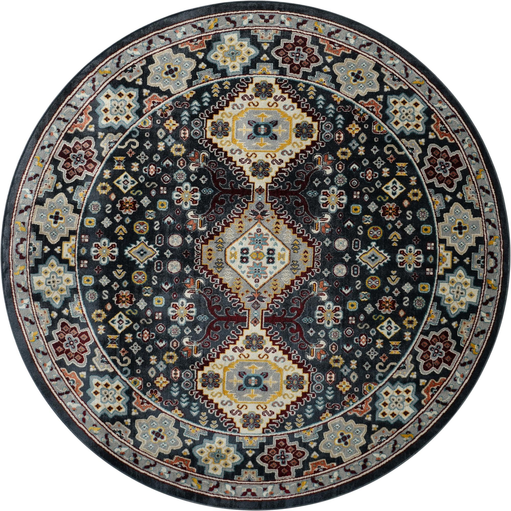  7' 10 x 7' 10 Kamala Washable Round Rug