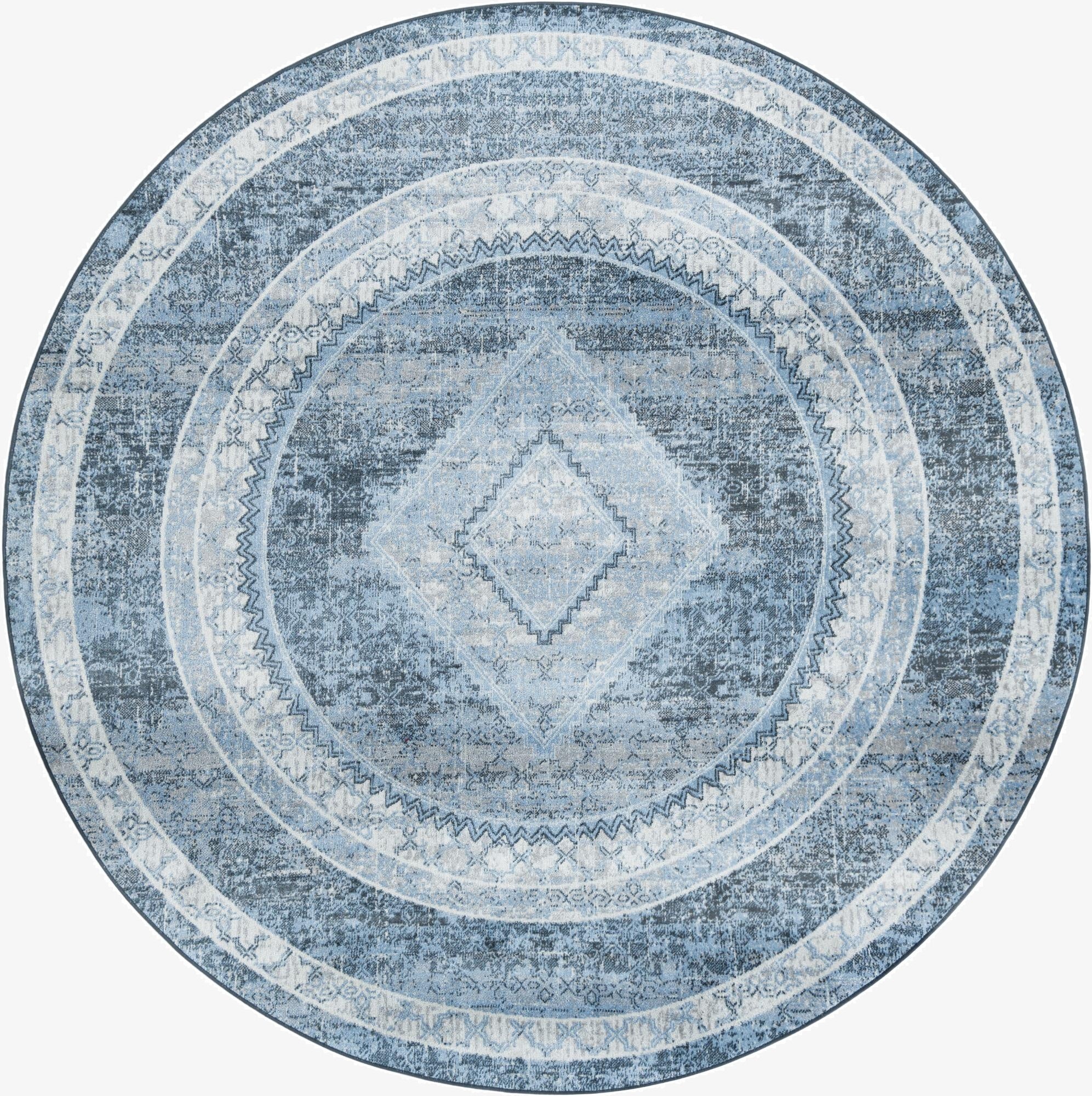  7' 10 x 7' 10 Kamala Washable Round Rug