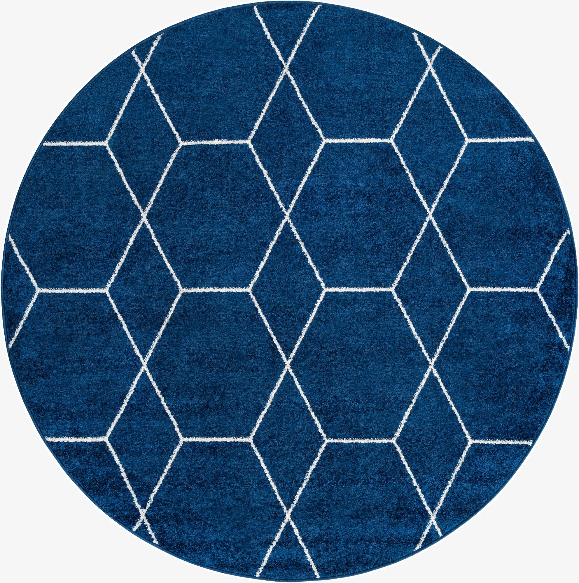  6' x 6' Lattice Frieze Round Rug