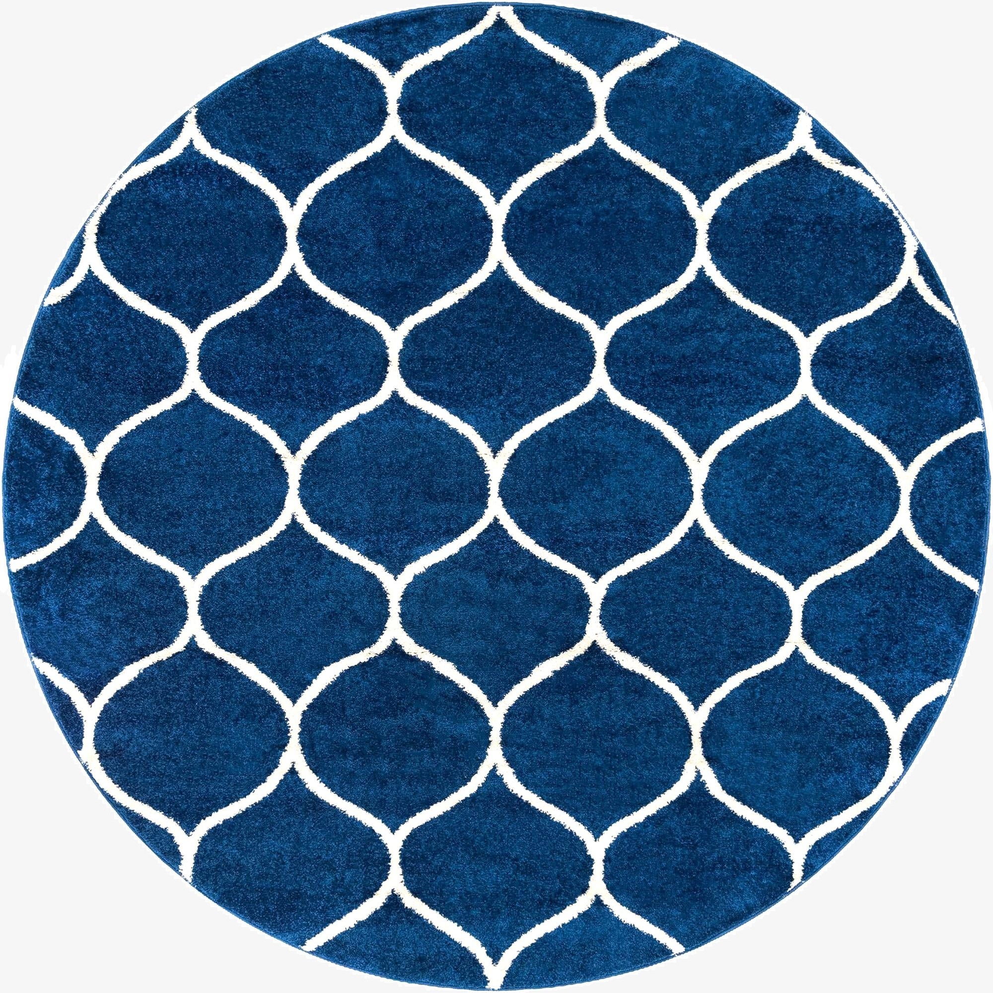  6' x 6' Lattice Frieze Round Rug