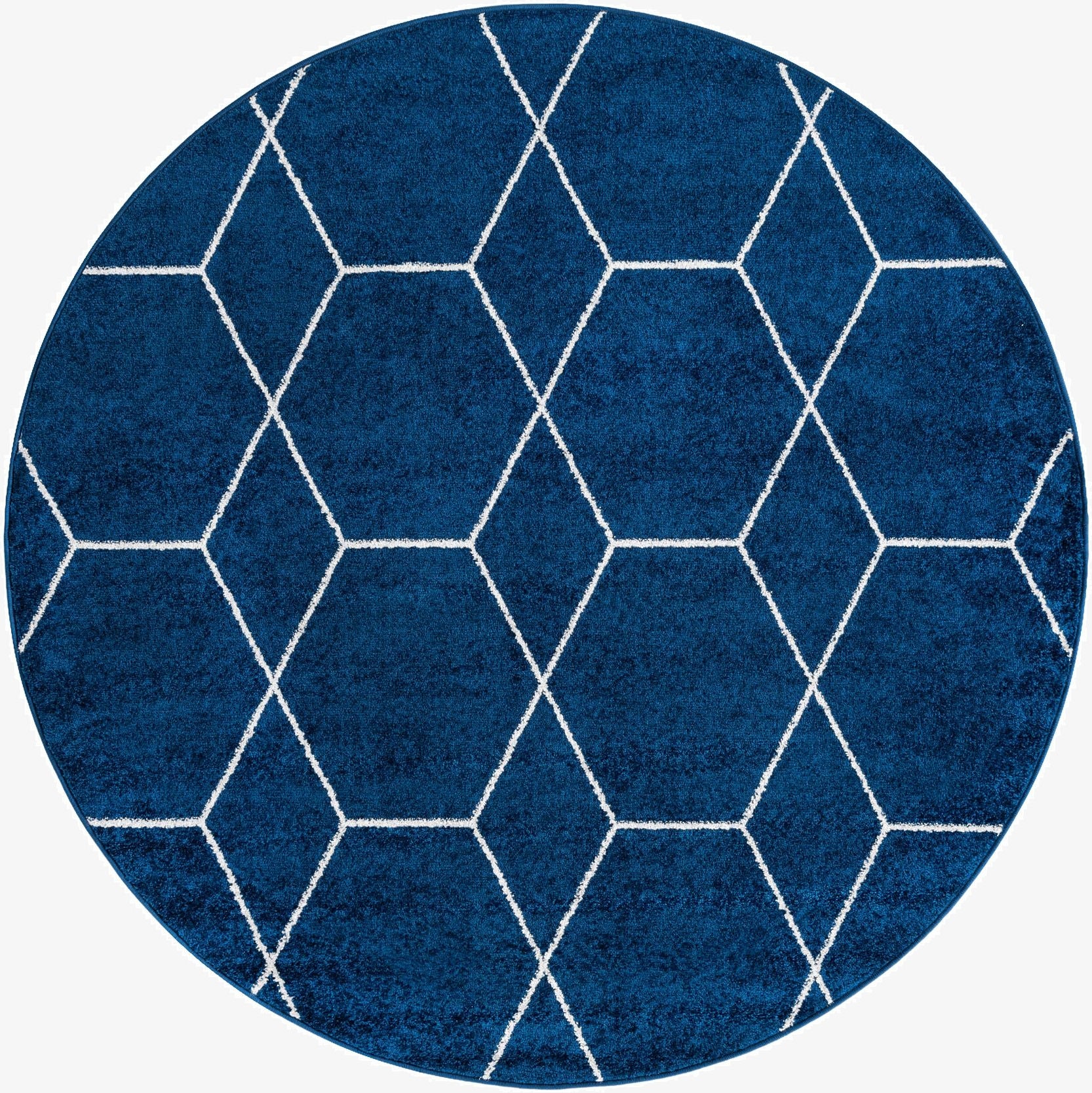  5' 3 x 5' 3 Lattice Frieze Round Rug