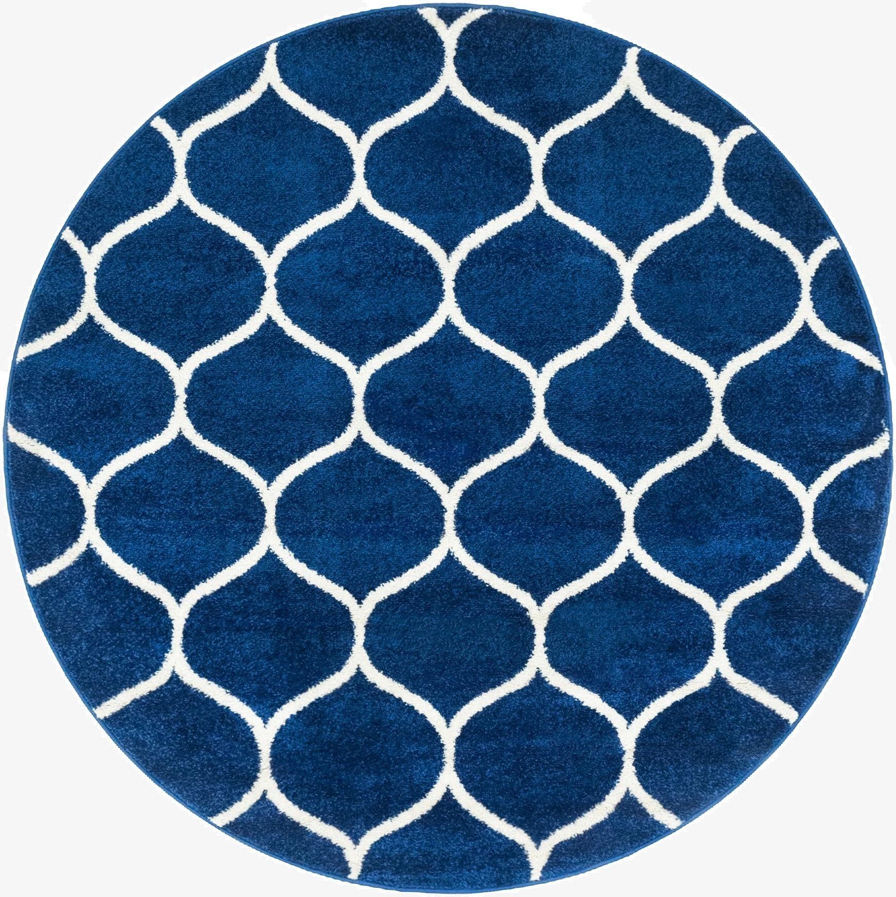  5' 3 x 5' 3 Lattice Frieze Round Rug