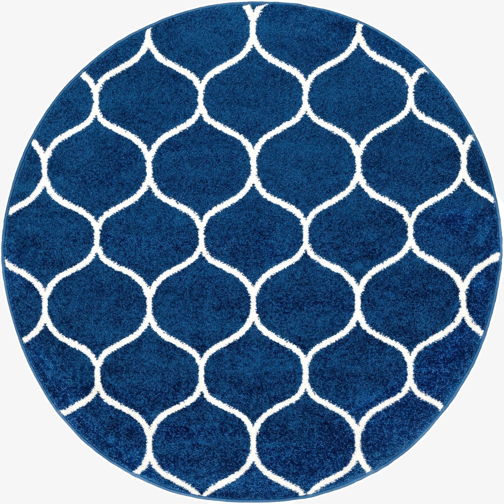  4' x 4' Lattice Frieze Round Rug