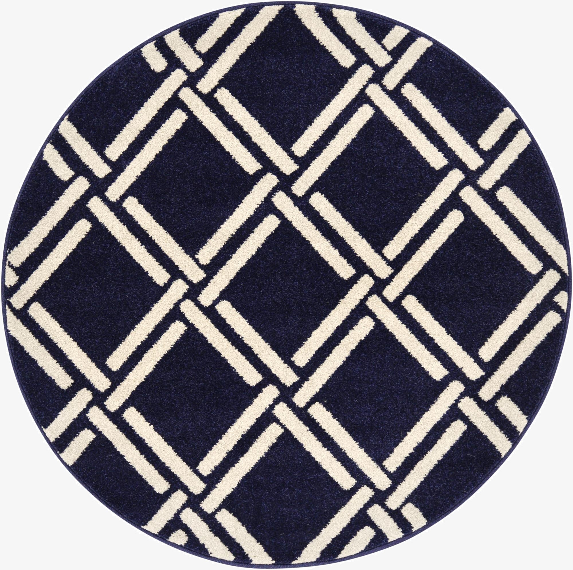 3' 3 x 3' 3 Lattice Round Rug