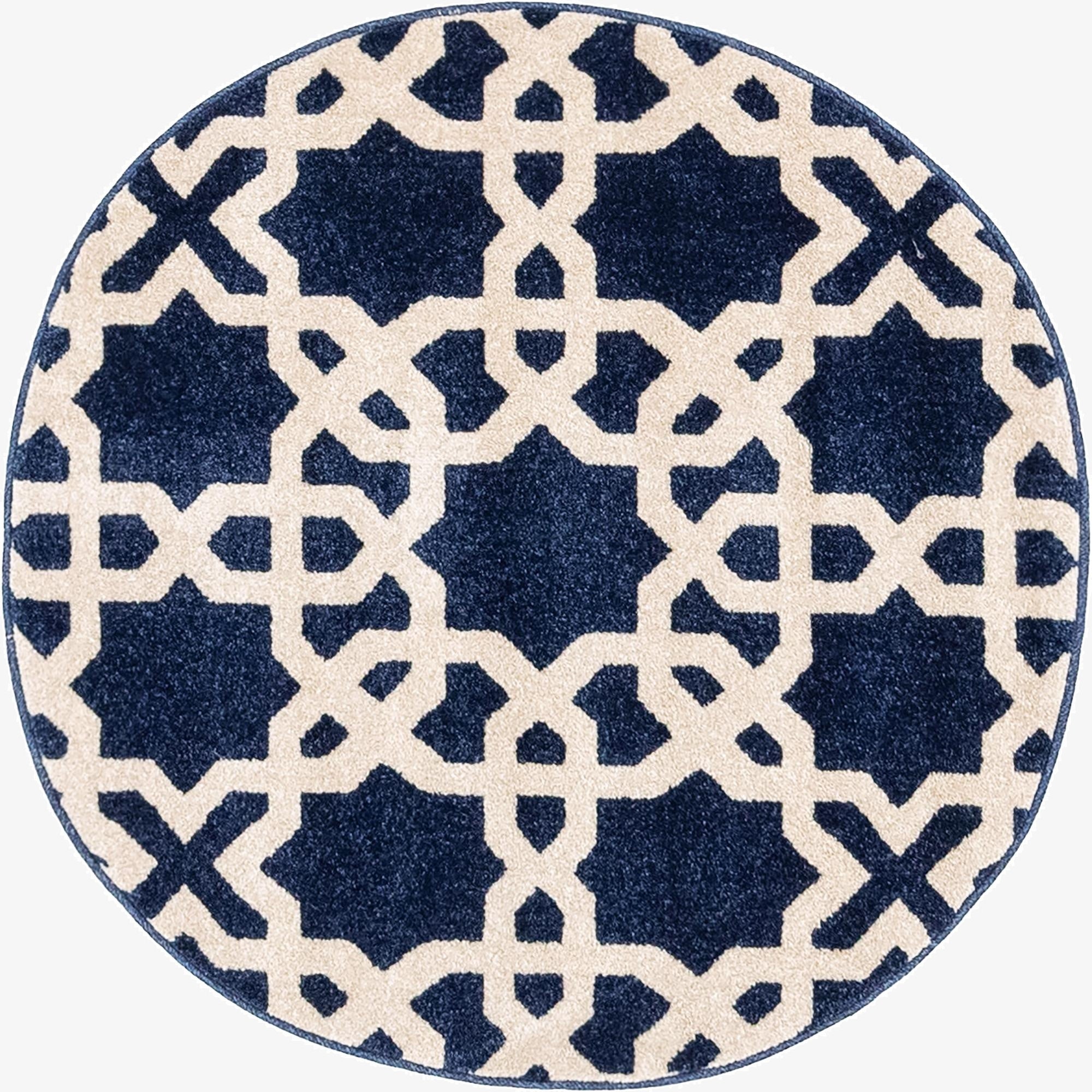  3' 3 x 3' 3 Lattice Round Rug