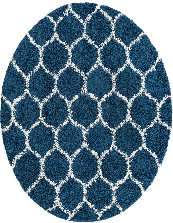 Detail image of  6' x 6' Lattice Shag Round Rug