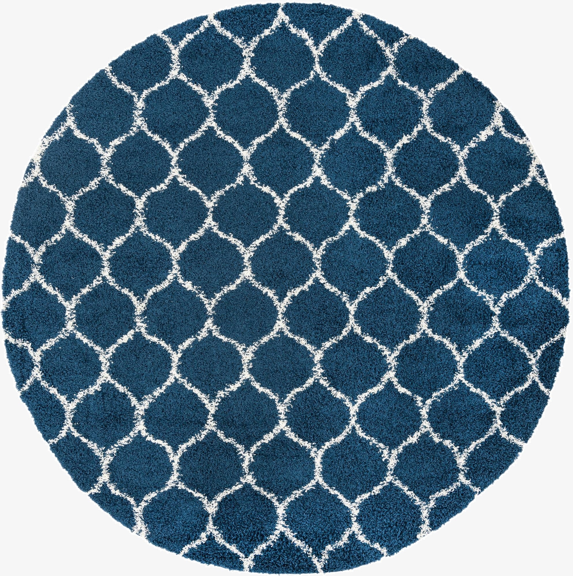  10' x 10' Lattice Shag Round Rug
