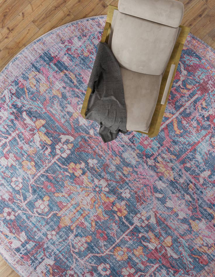 Detail image of  10' 6 x 10' 6  Washable Maahru Round Rug