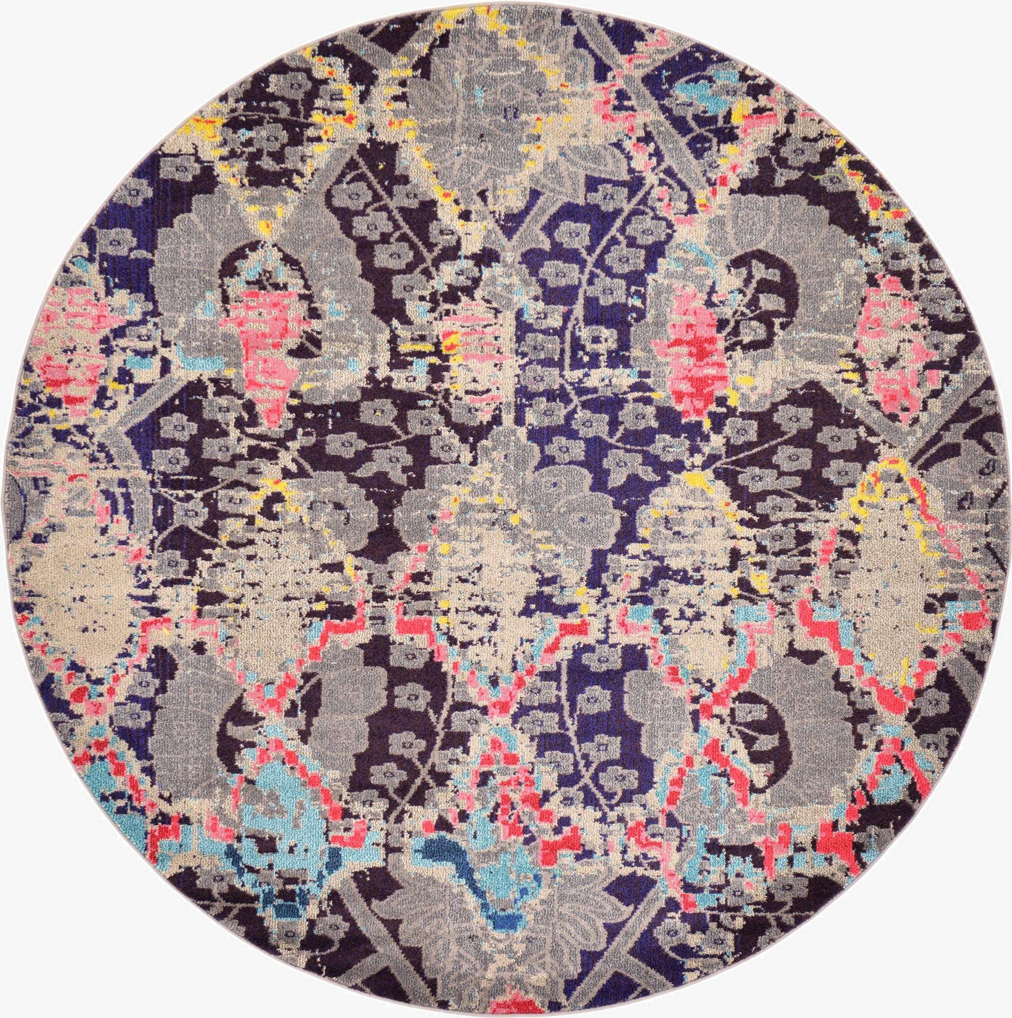  8' x 8'  Washable Mesa Round Rug
