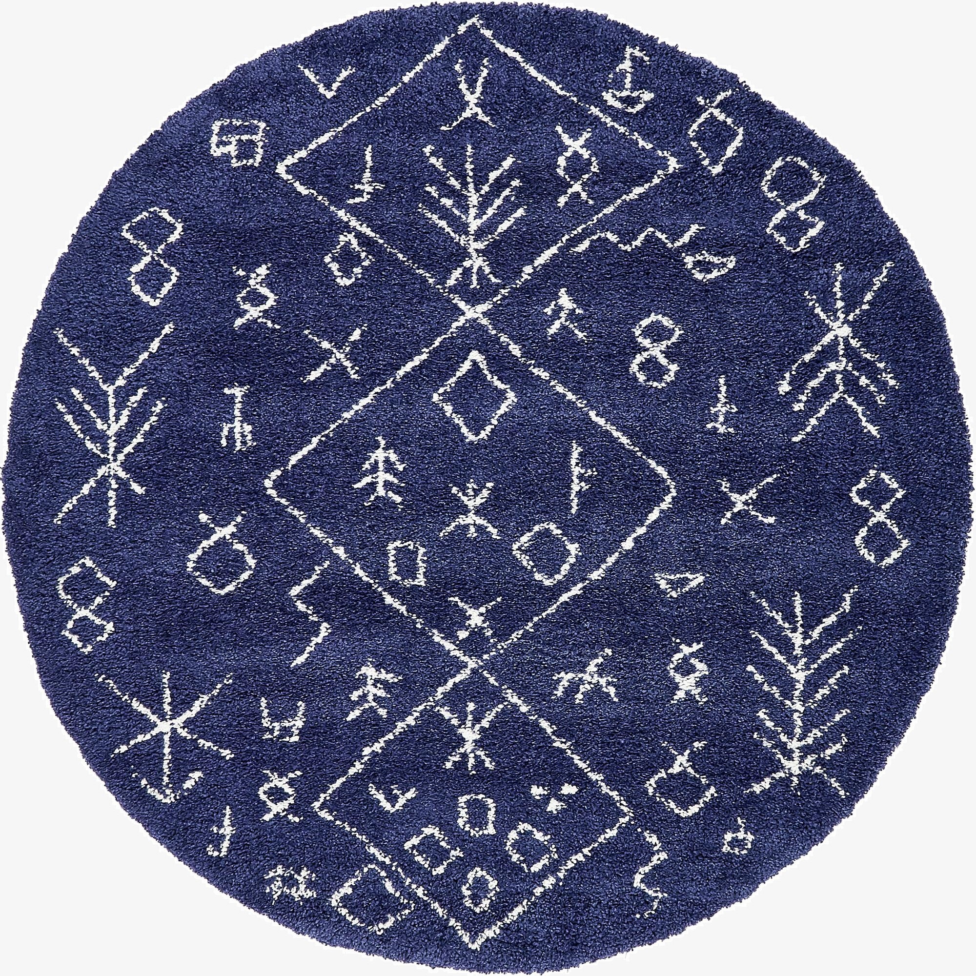  8' x 8' Moroccan Shag Round Rug