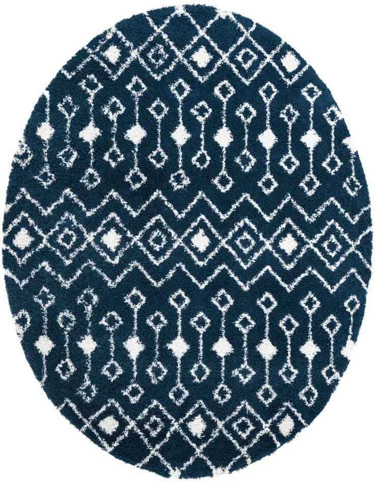 Detail image of  10' x 10' Moroccan Trellis Shag Round Rug